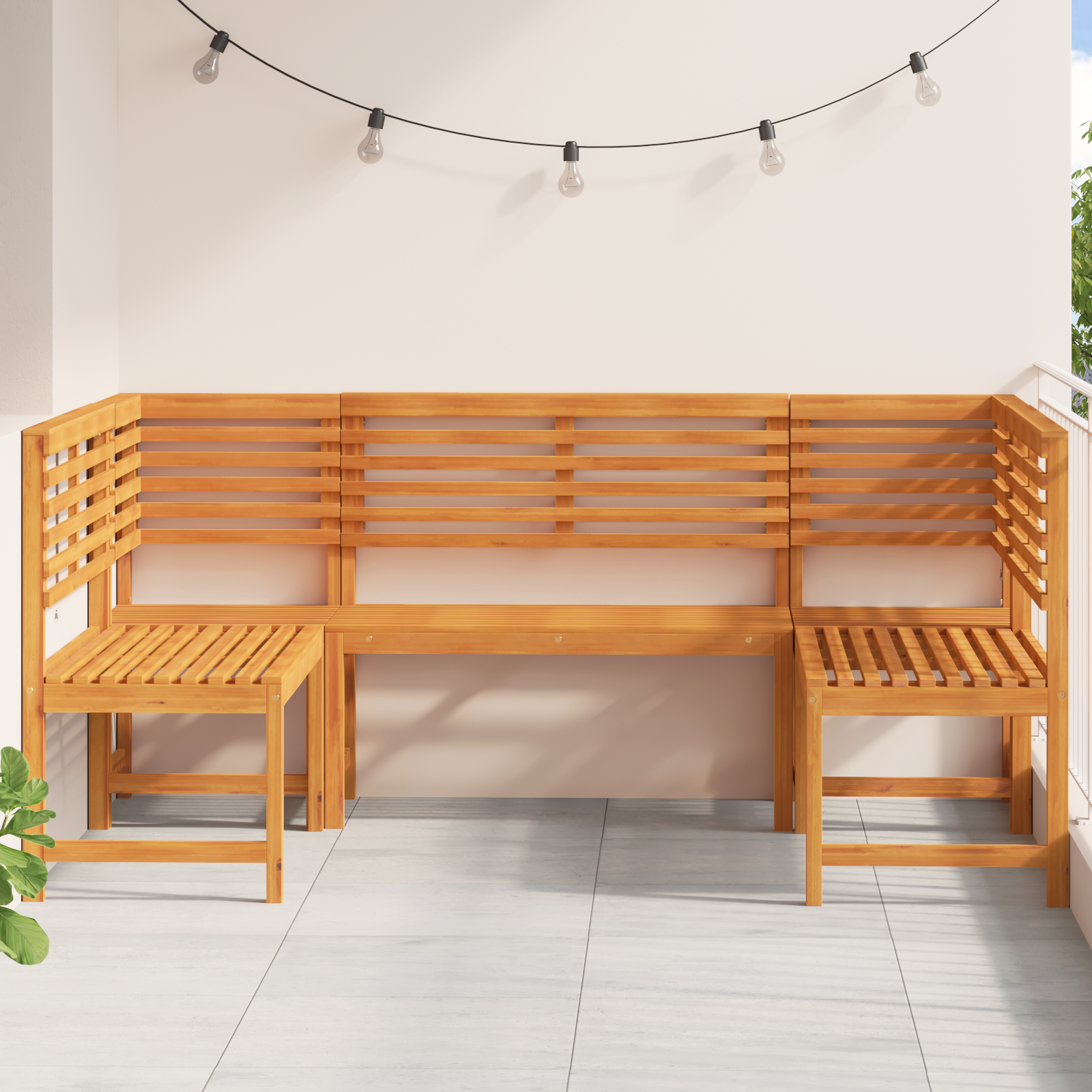 vidaXL 5-delige Acacia Houten Tuinbank Set