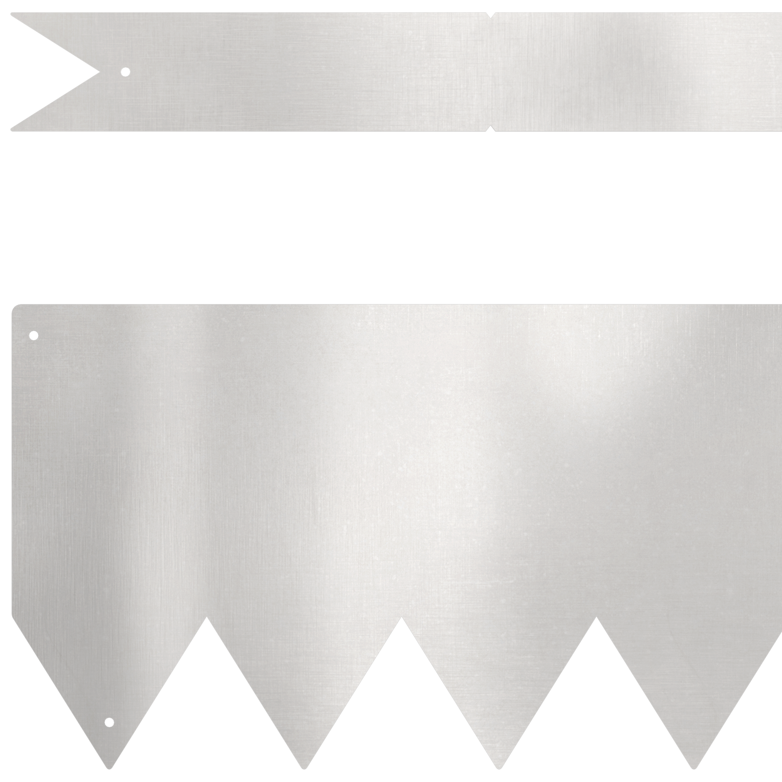 vidaXL Grasrand 10 stuks 100x0,5x15 cm RVS