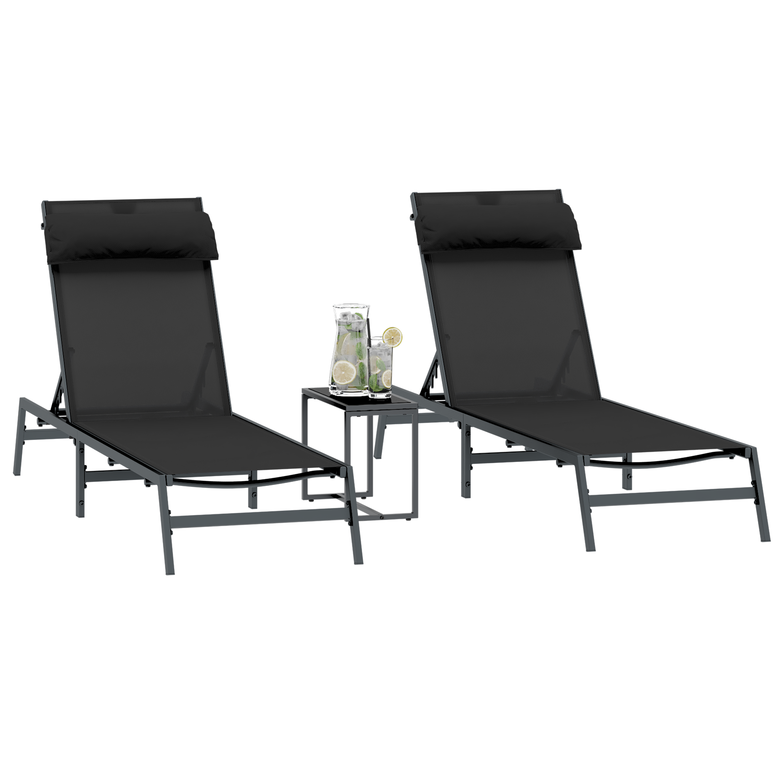 vidaXL Relaxfauteuil Zwart Staal