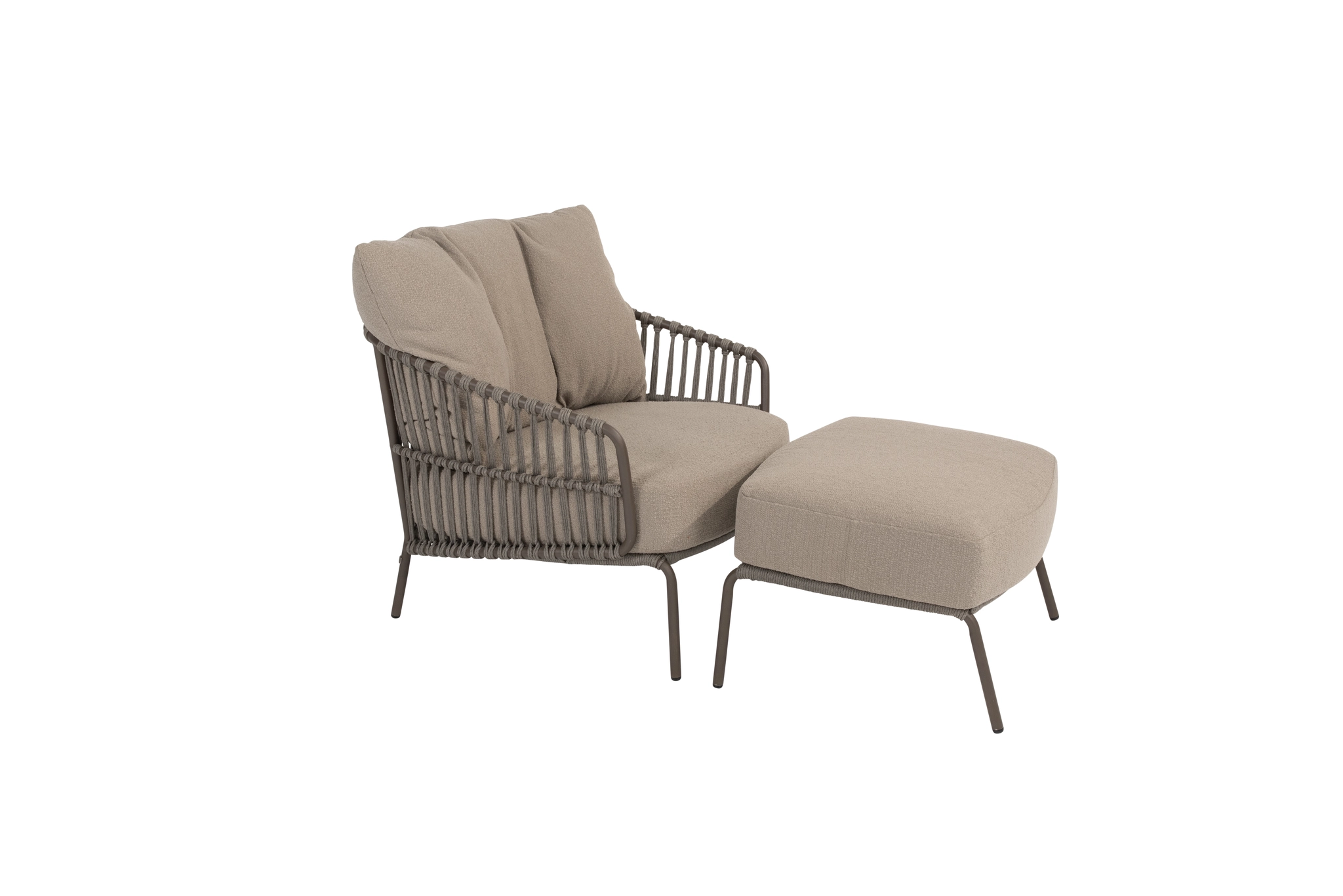 4 Seasons Outdoor Capalbio loungestoel incl. voetenbank