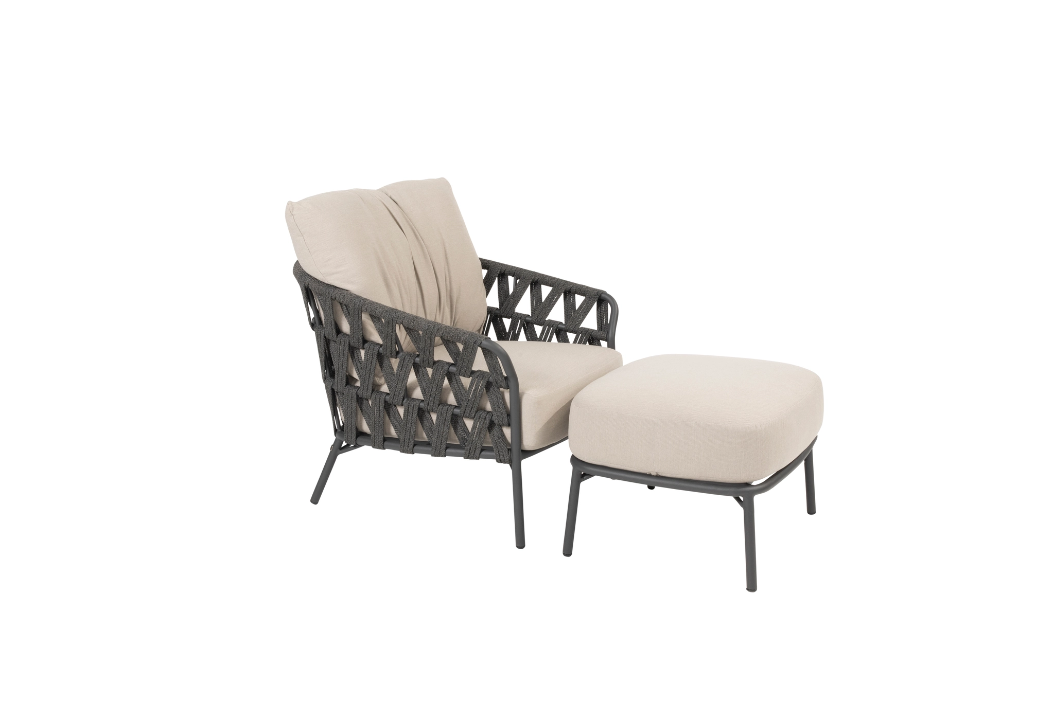 4 Seasons Outdoor Albareto loungestoel incl. voetenbank