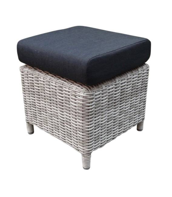AVH-Collectie AVH Voetenbank 45x45xH45 cm wit grijs