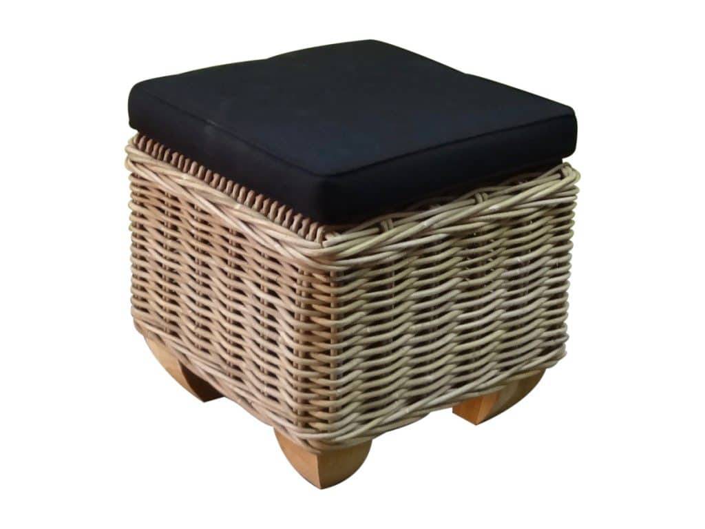 AVH-Collectie Toronto voetenbank 43x43xH43 cm naturel rotan