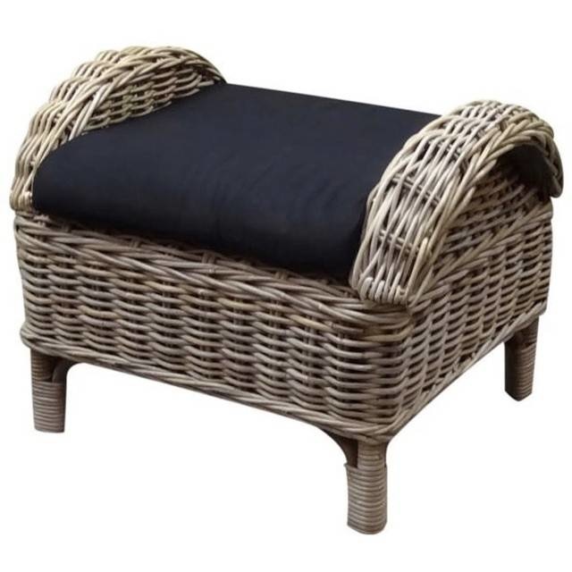 AVH-Collectie Naturel relax voetenbank 50x65xH43 cm - olefin black