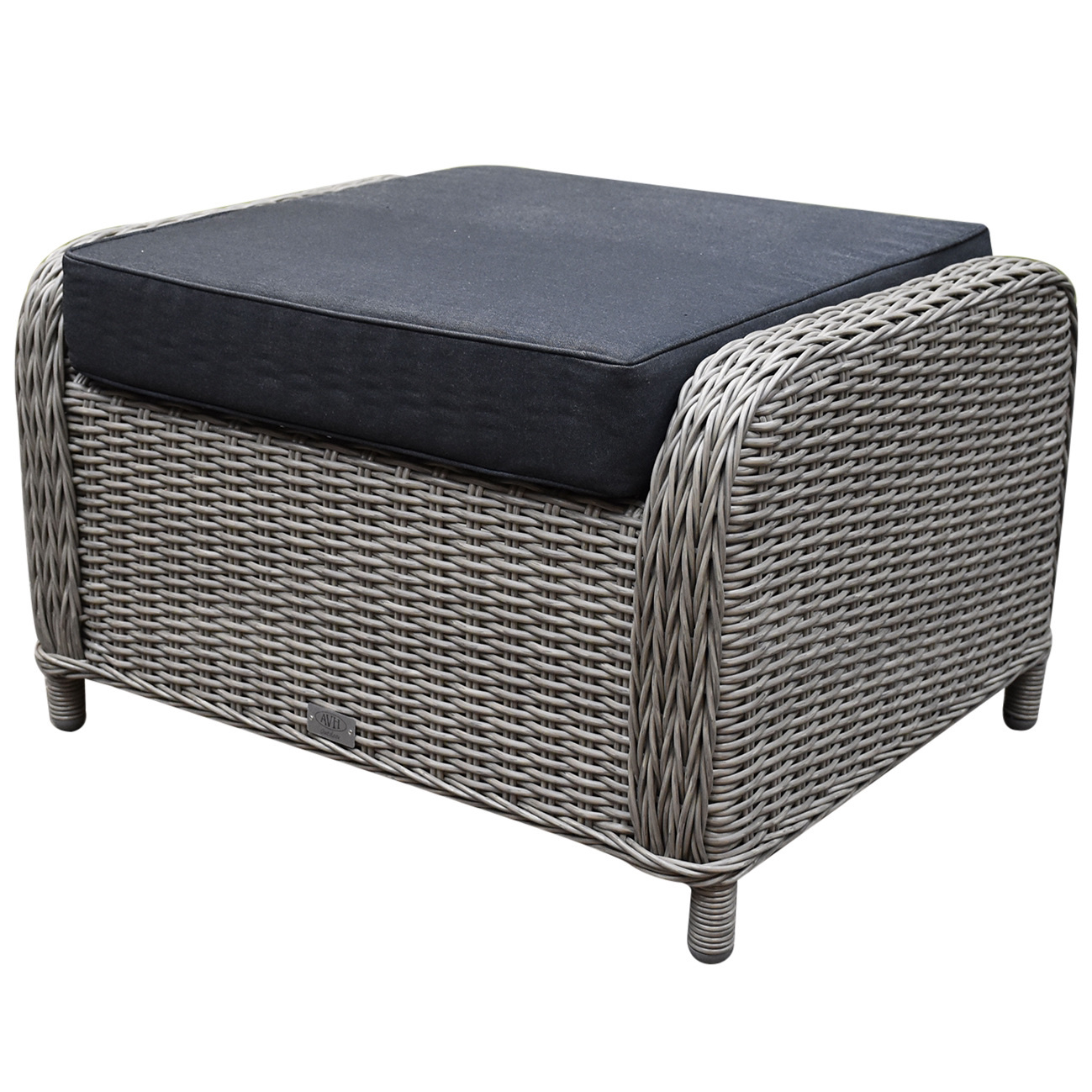 AVH-Collectie Toscane Bilboa voetenbank 60x74xH47 cm grijs