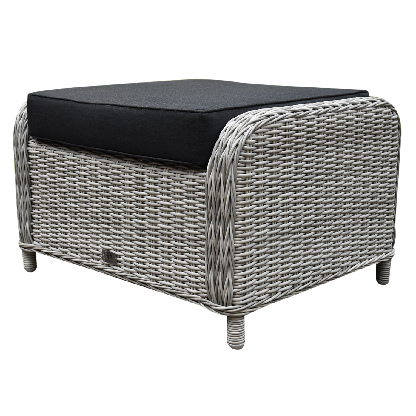 AVH-Collectie Toscane Bilbao voetenbank 60x74xH47 cm wit grijs