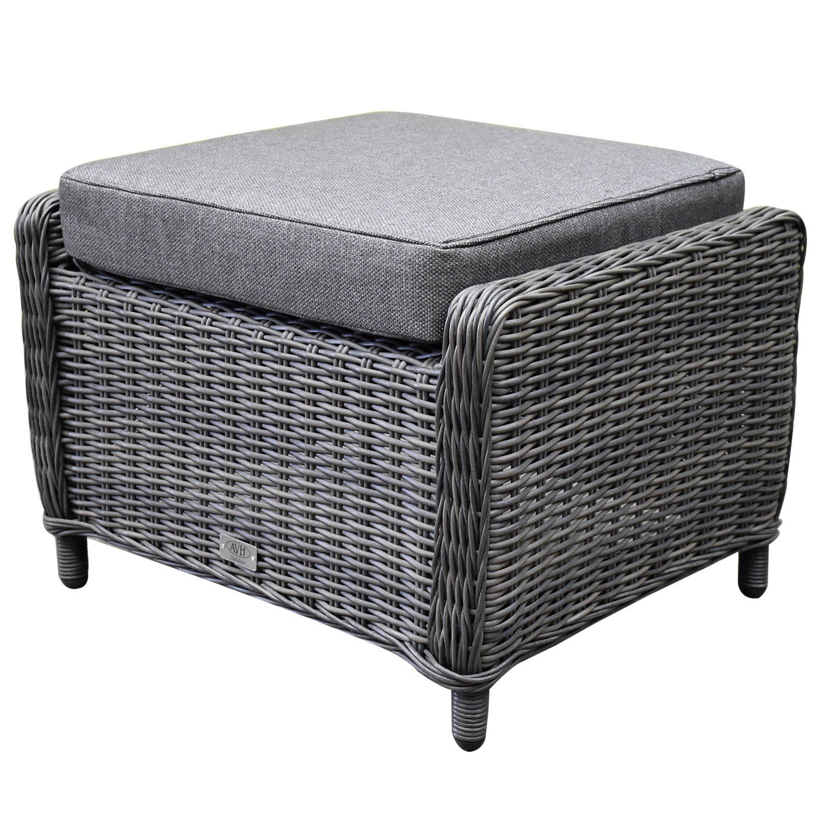 AVH-Collectie Ibiza premium voetenbank 64x52xH43 cm antraciet