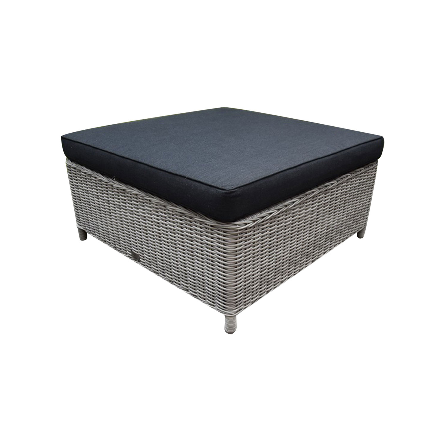 AVH-Collectie Ibiza voetenbank 92x92xH37 cm wit grijs
