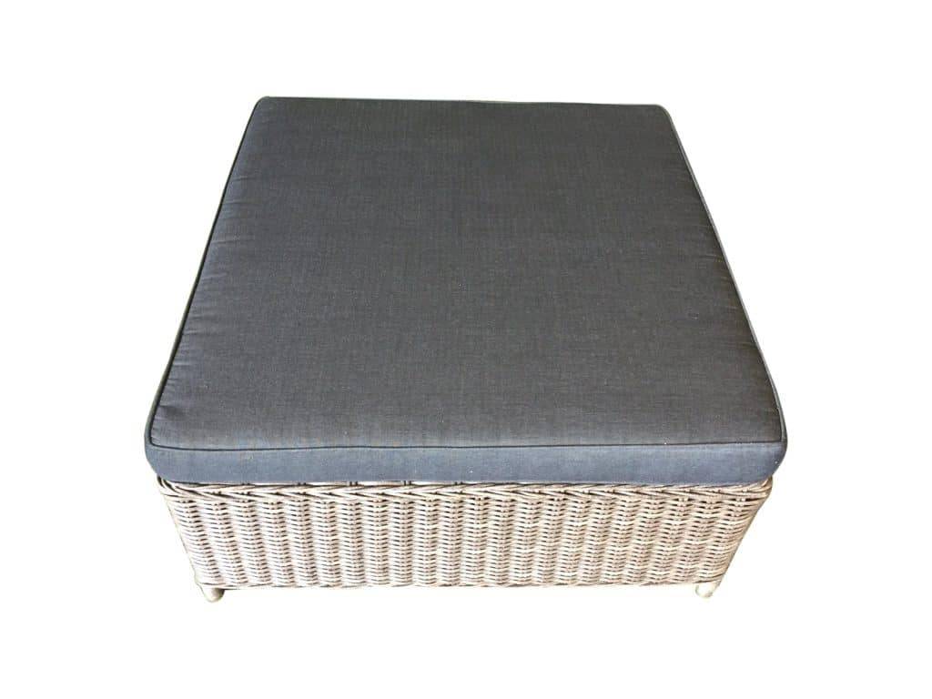 AVH-Collectie Ibiza voetenbank 92x92xH37 cm grijs