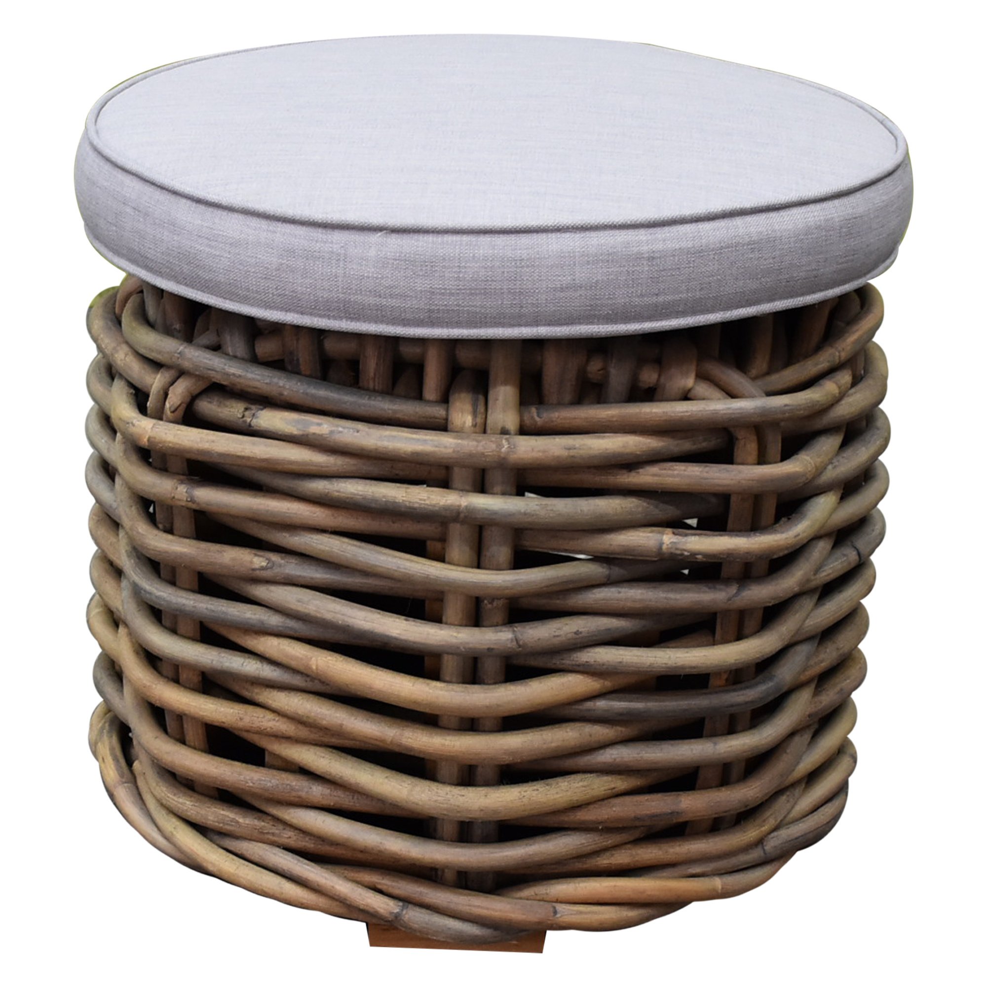 AVH-Collectie Sumatra kleine ronde tafel met kussen naturel rotan southend