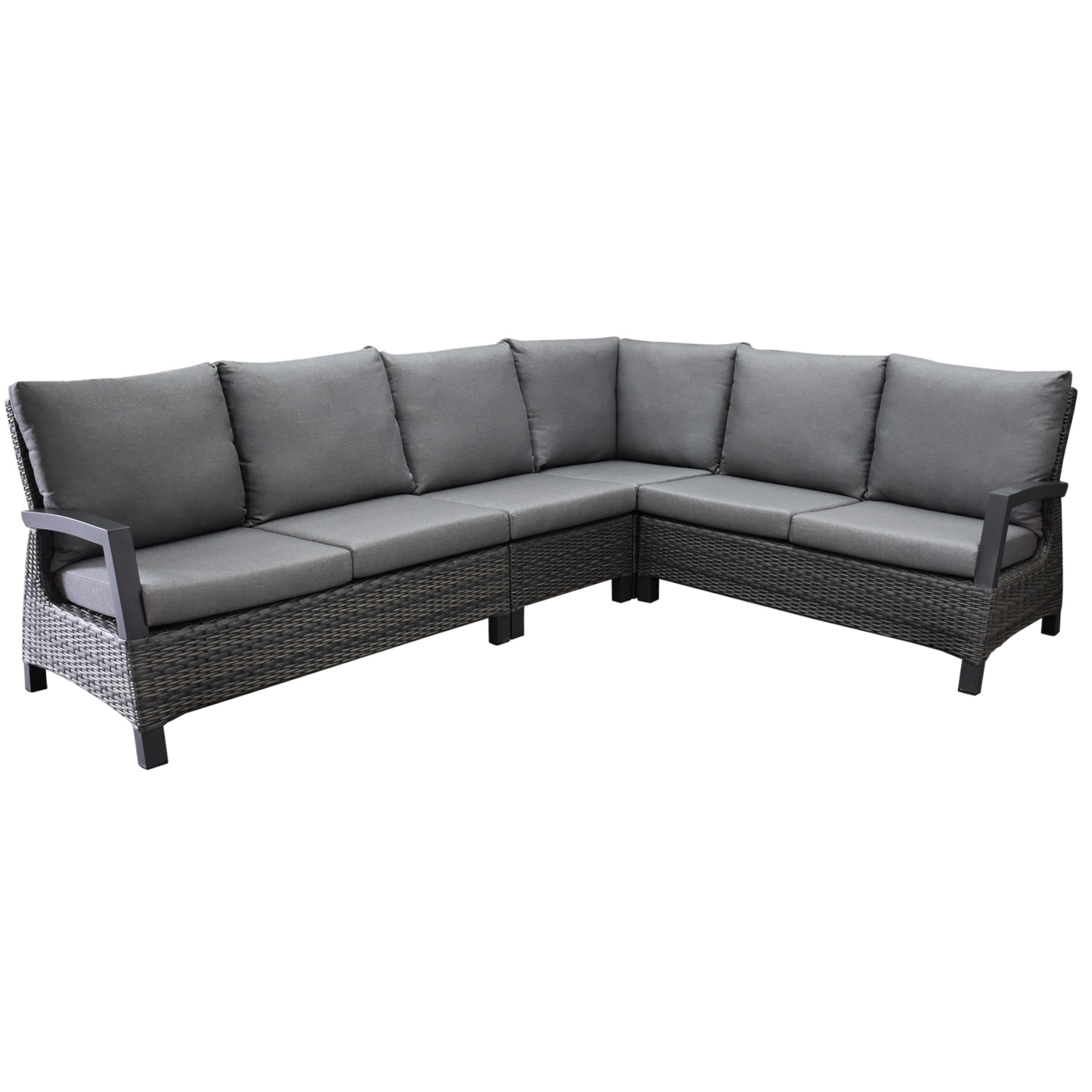 AVH-Collectie Dallas hoek loungeset 4 delig antraciet