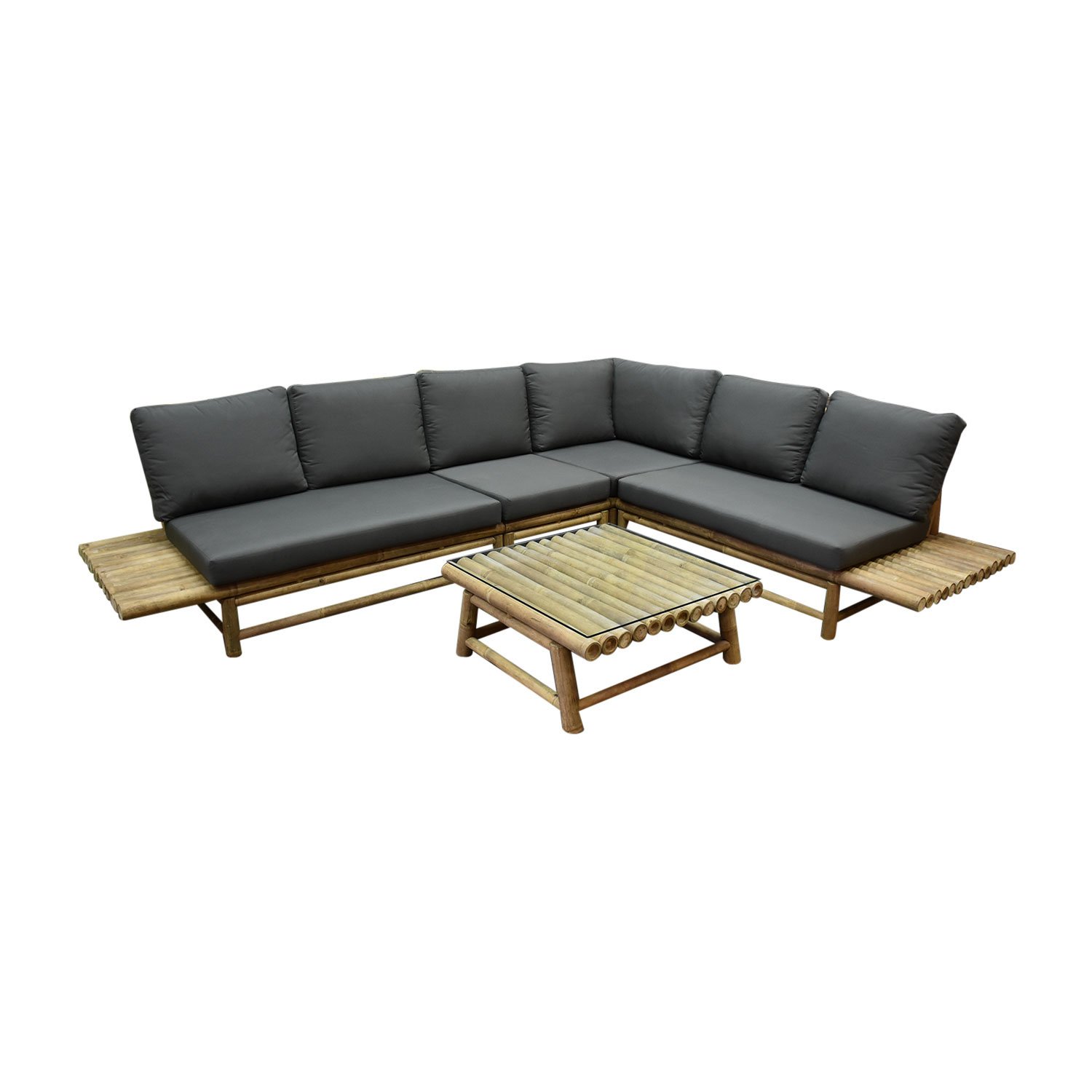 AVH-Collectie Piton hoek loungeset 5 delig bamboe