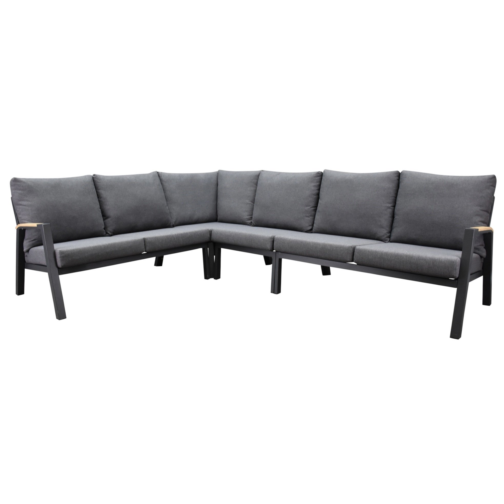 AVH-Collectie Montenegro hoek loungeset 4 delig antraciet aluminium