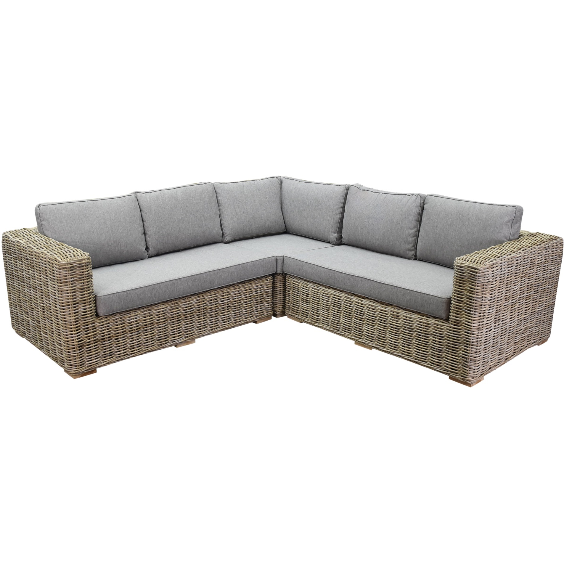 AVH-Collectie Serva hoek loungeset 3-delig naturel rotan