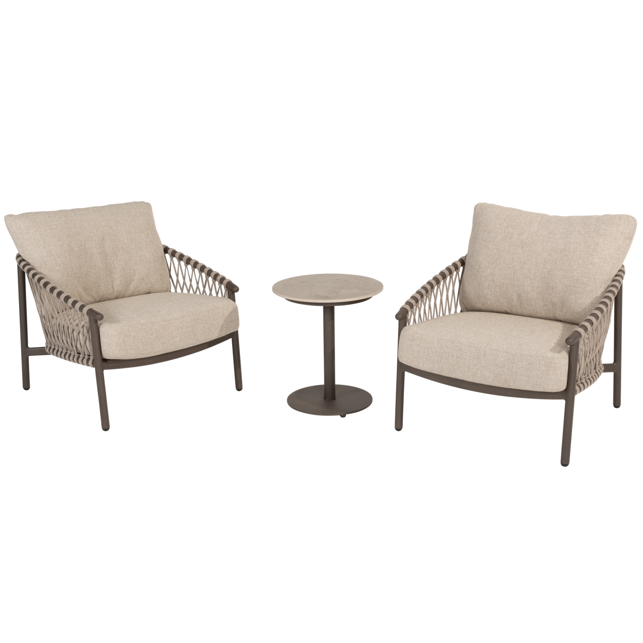 4 Seasons Outdoor Boaz Allora bistro loungeset 3 delig keramiek terre 