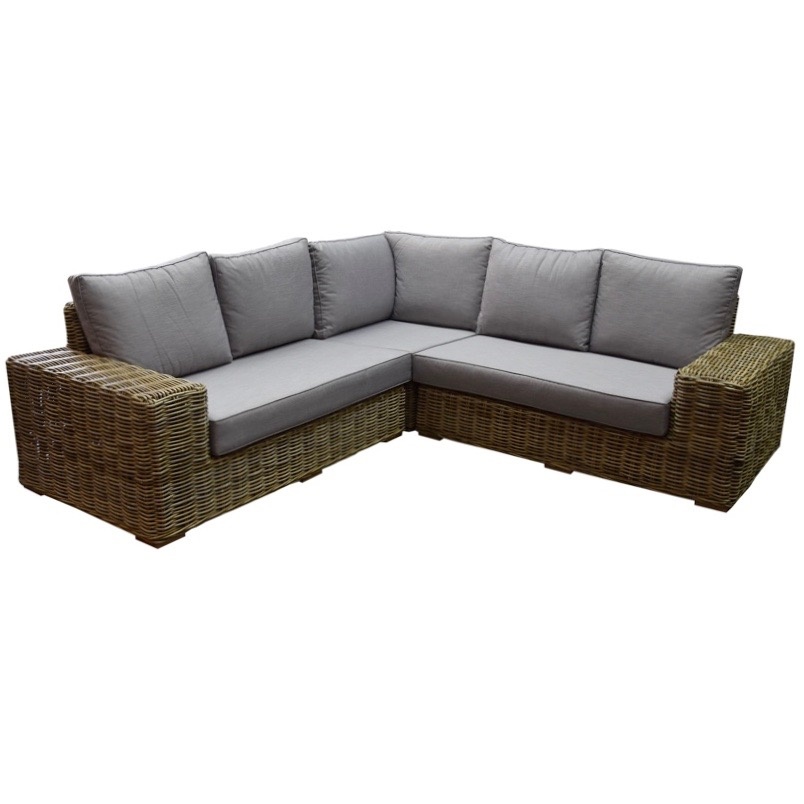 AVH-Collectie Otava hoek loungeset 3-delig naturel rotan