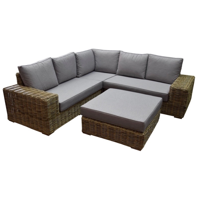 AVH-Collectie Otava hoek loungeset 4-delig naturel rotan