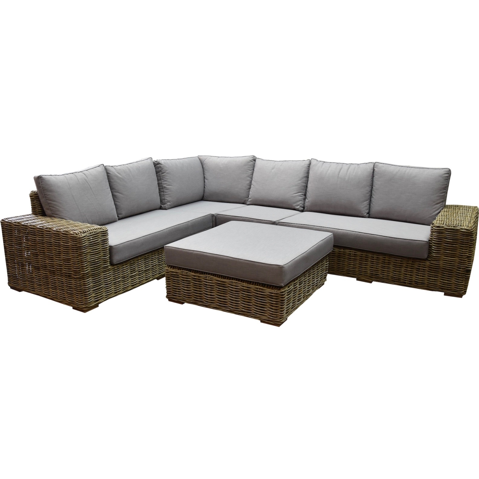 AVH-Collectie Otava hoek loungeset 5-delig naturel rotan