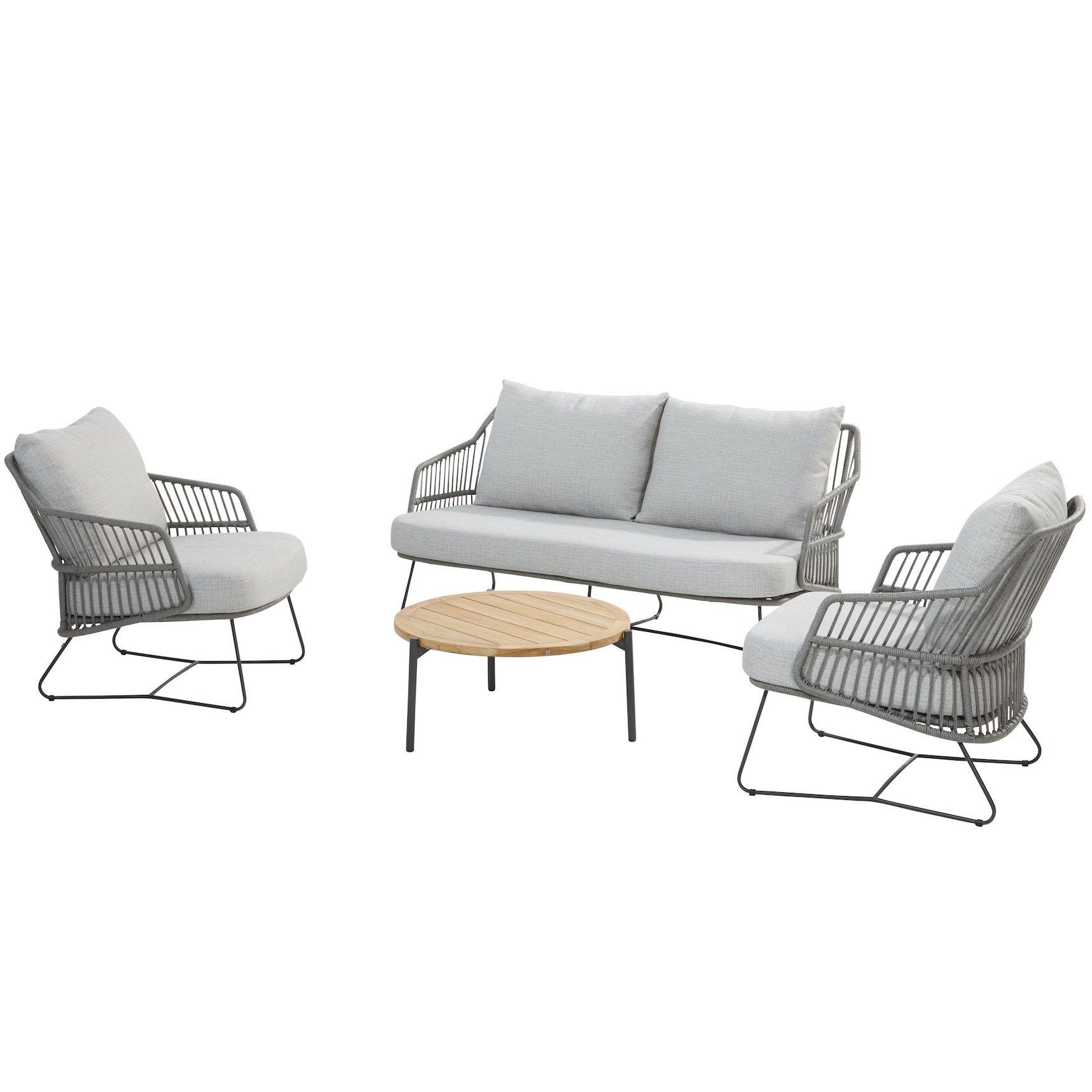 4 Seasons Outdoor Cempre stoel bank loungeset 4 delig rope 