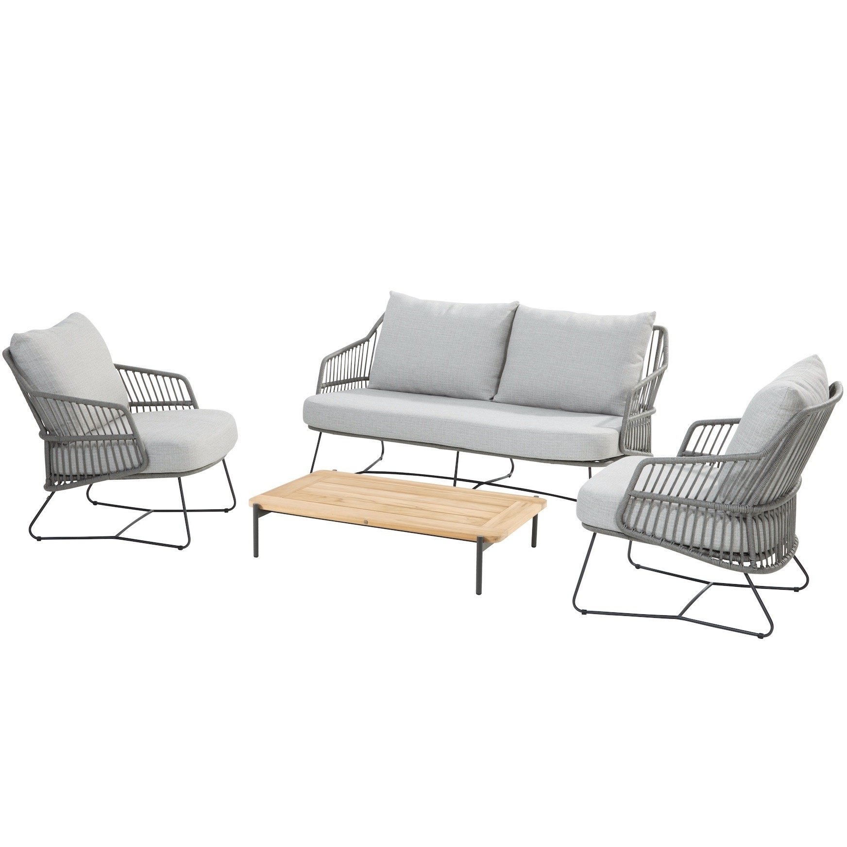 4 Seasons Outdoor Cempre stoel bank loungeset 4 delig rope 