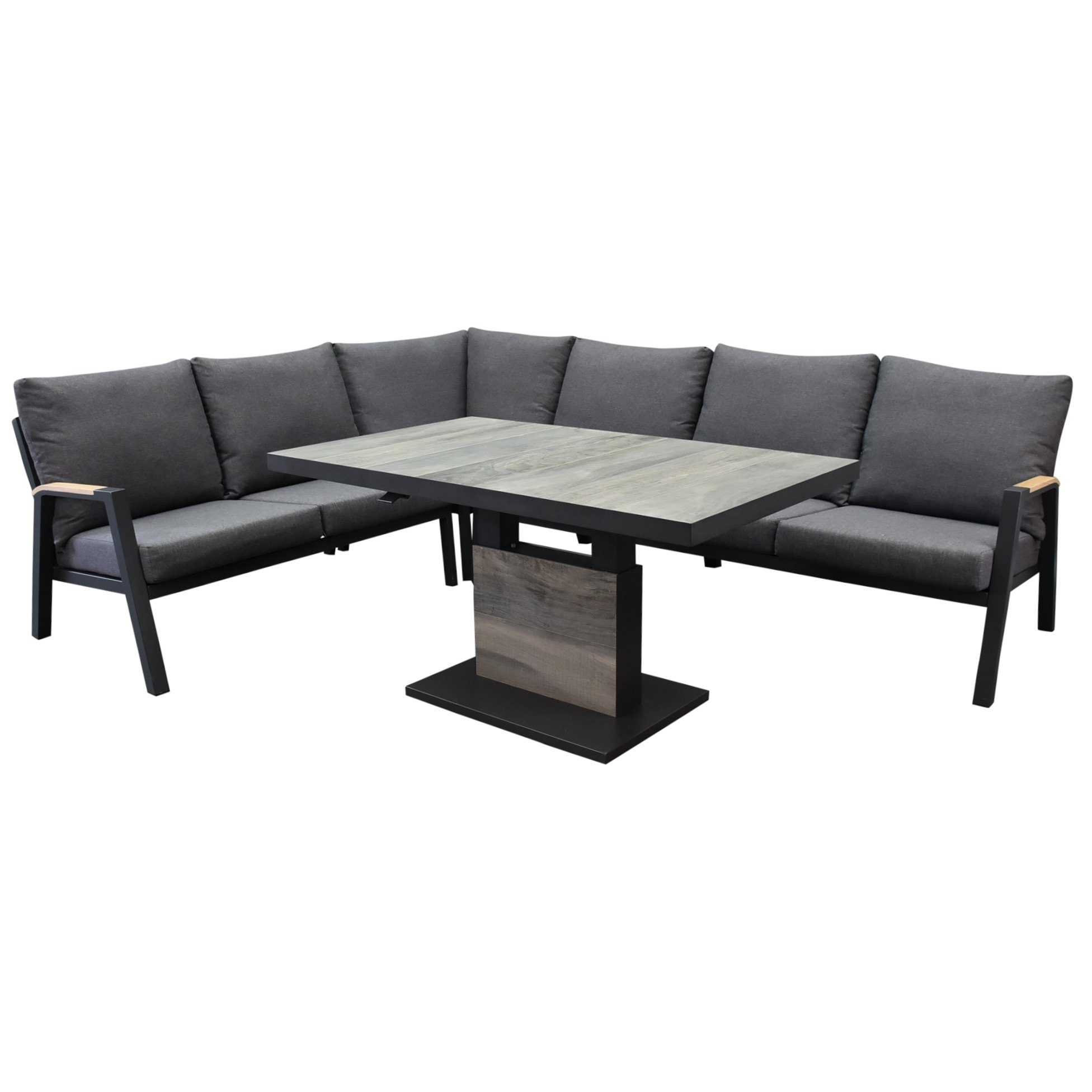 AVH-Collectie Montenegro hoek loungeset 5 delig verstelbare Vegas tafel