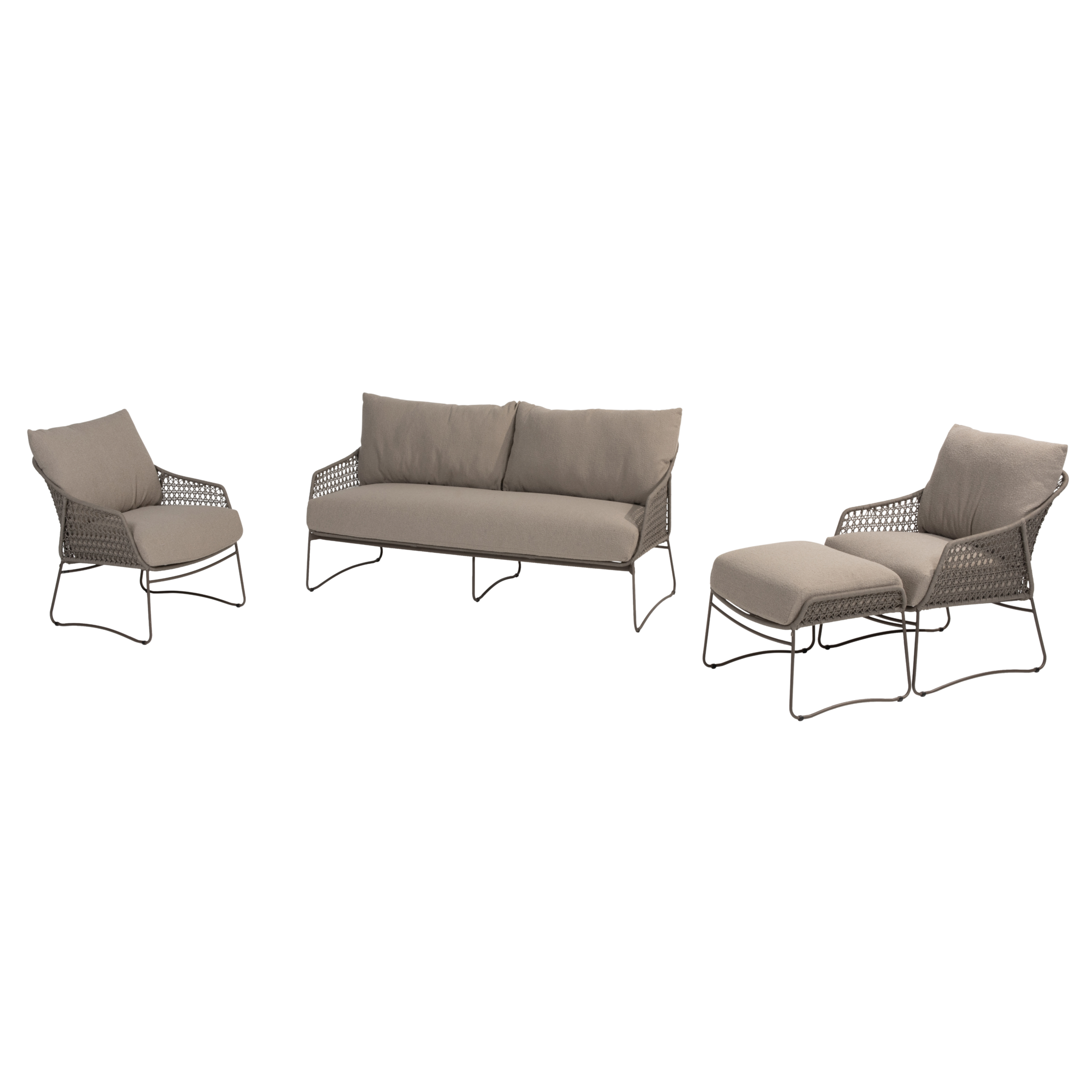 4 Seasons Outdoor Moretti stoel bank loungeset 4 delig rope terre 