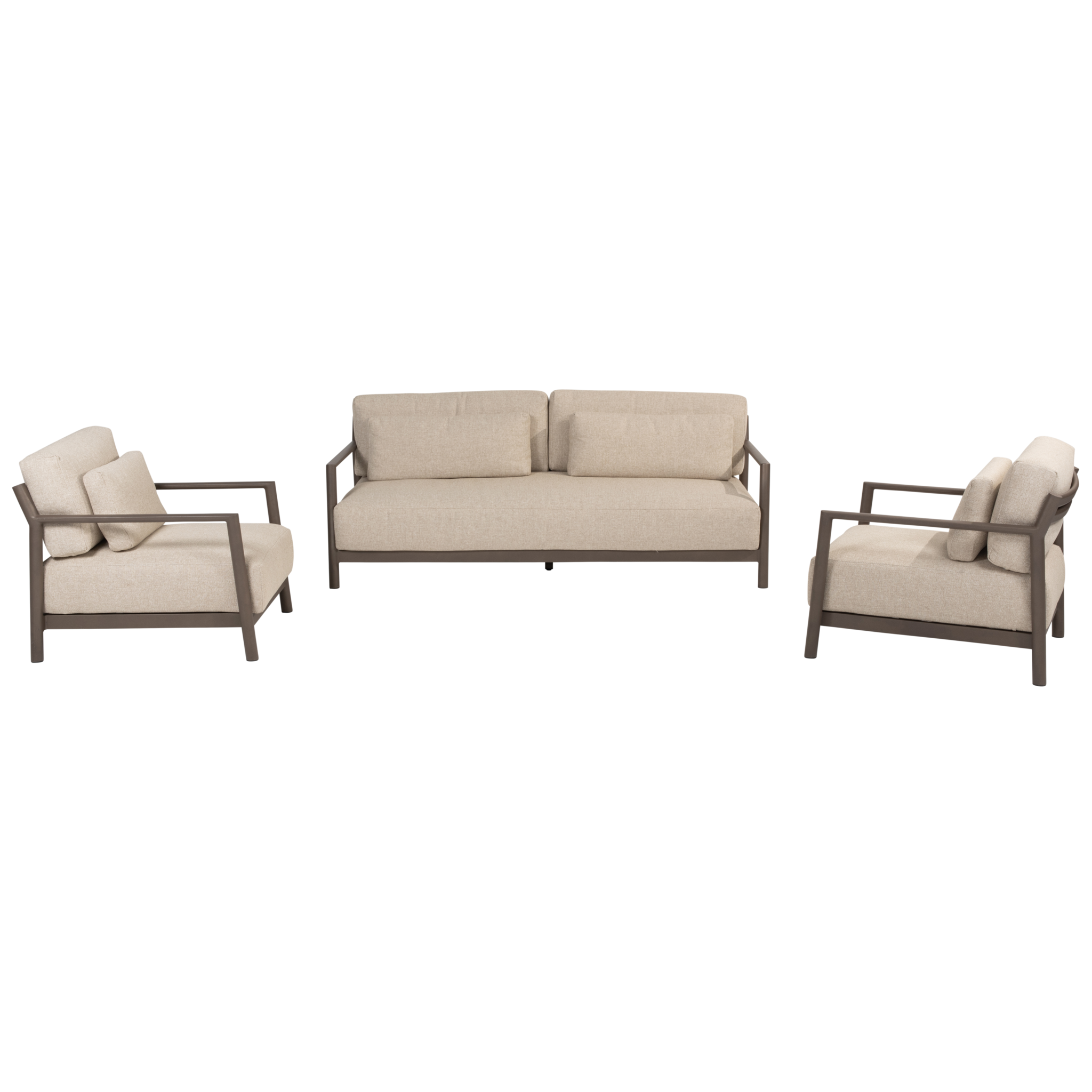 4 Seasons Outdoor Capresi stoel bank loungeset 3 delig terre 