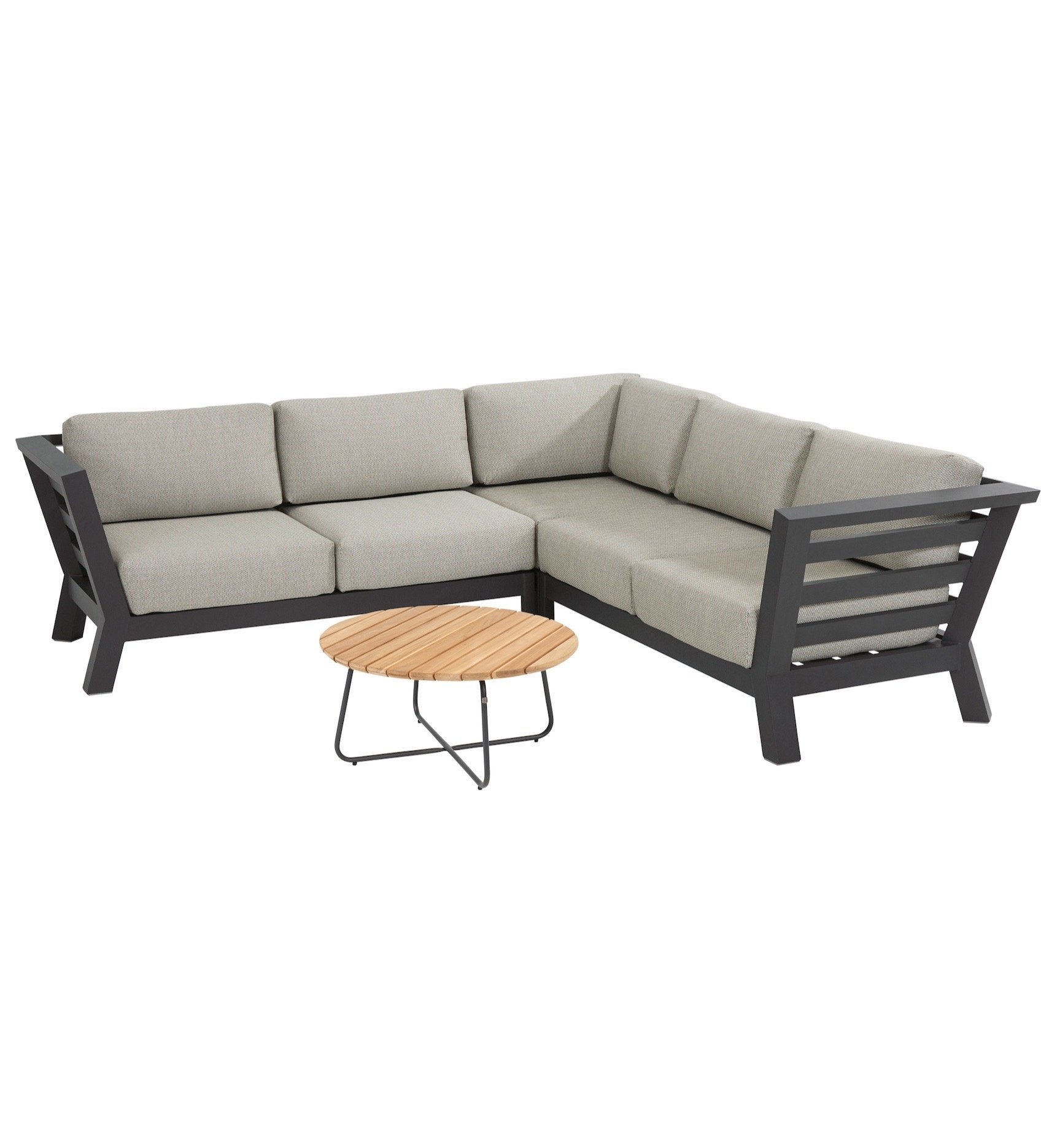 4 Seasons Outdoor Meteoro hoek loungeset 4-delig antraciet 4-Seasons Outdoor