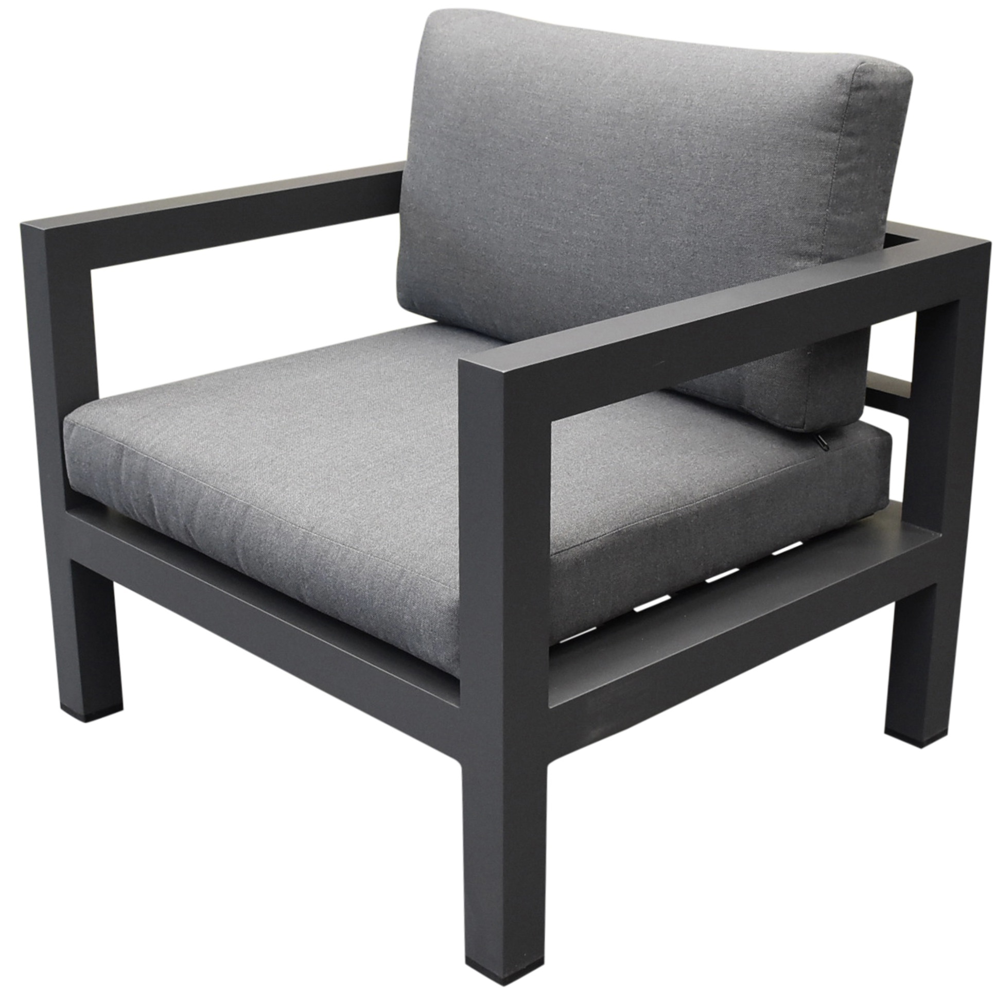 AVH-Collectie Sunshine lounge tuinstoel aluminium antraciet