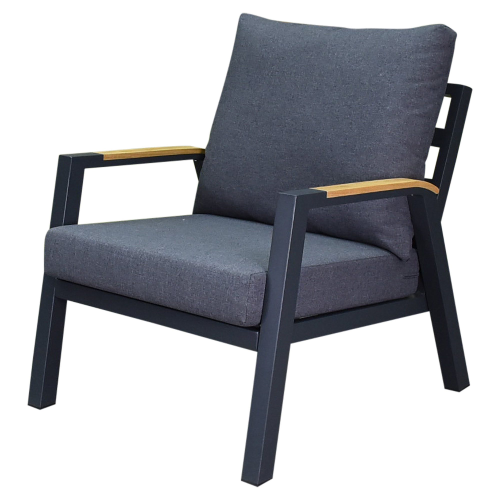AVH-Collectie Montenegro lounge tuinstoel 75x89xH78,5 cm antraciet