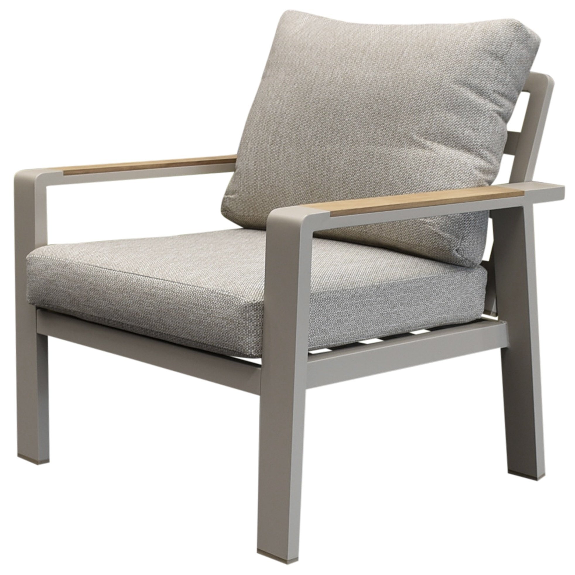 AVH-Collectie Lola lounge tuinstoel aluminium latte soft grey kussens