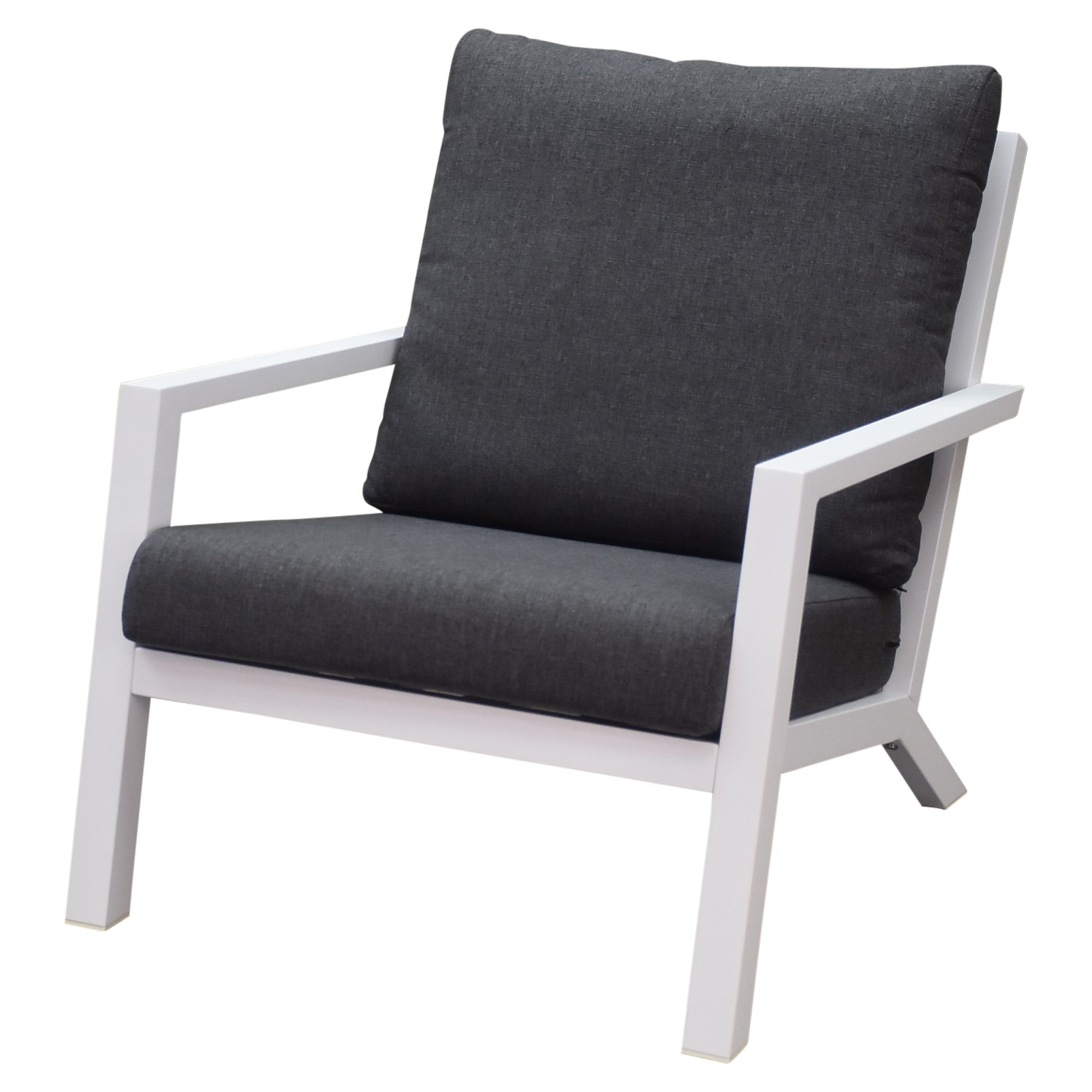 AVH-Collectie Malaga  lounge tuinstoel aluminium wit