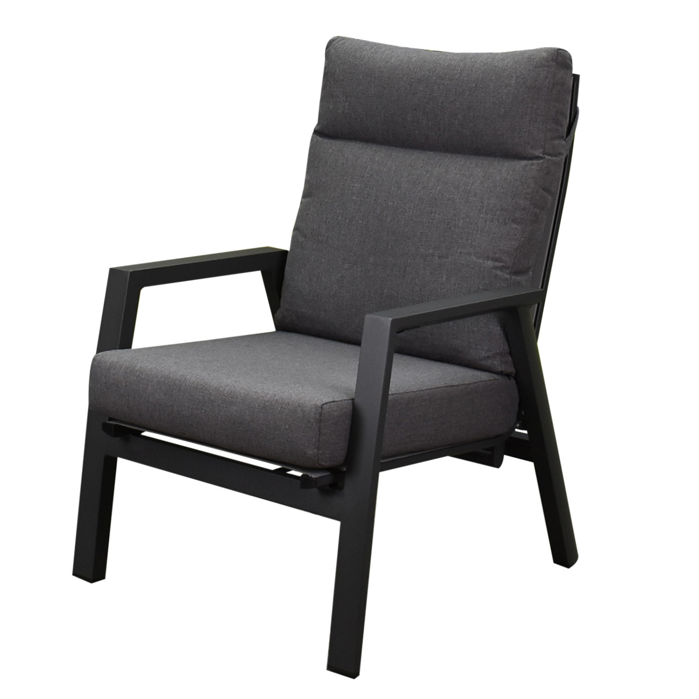 AVH-Collectie Vegas lounge tuinstoel verstelbaar aluminium antraciet