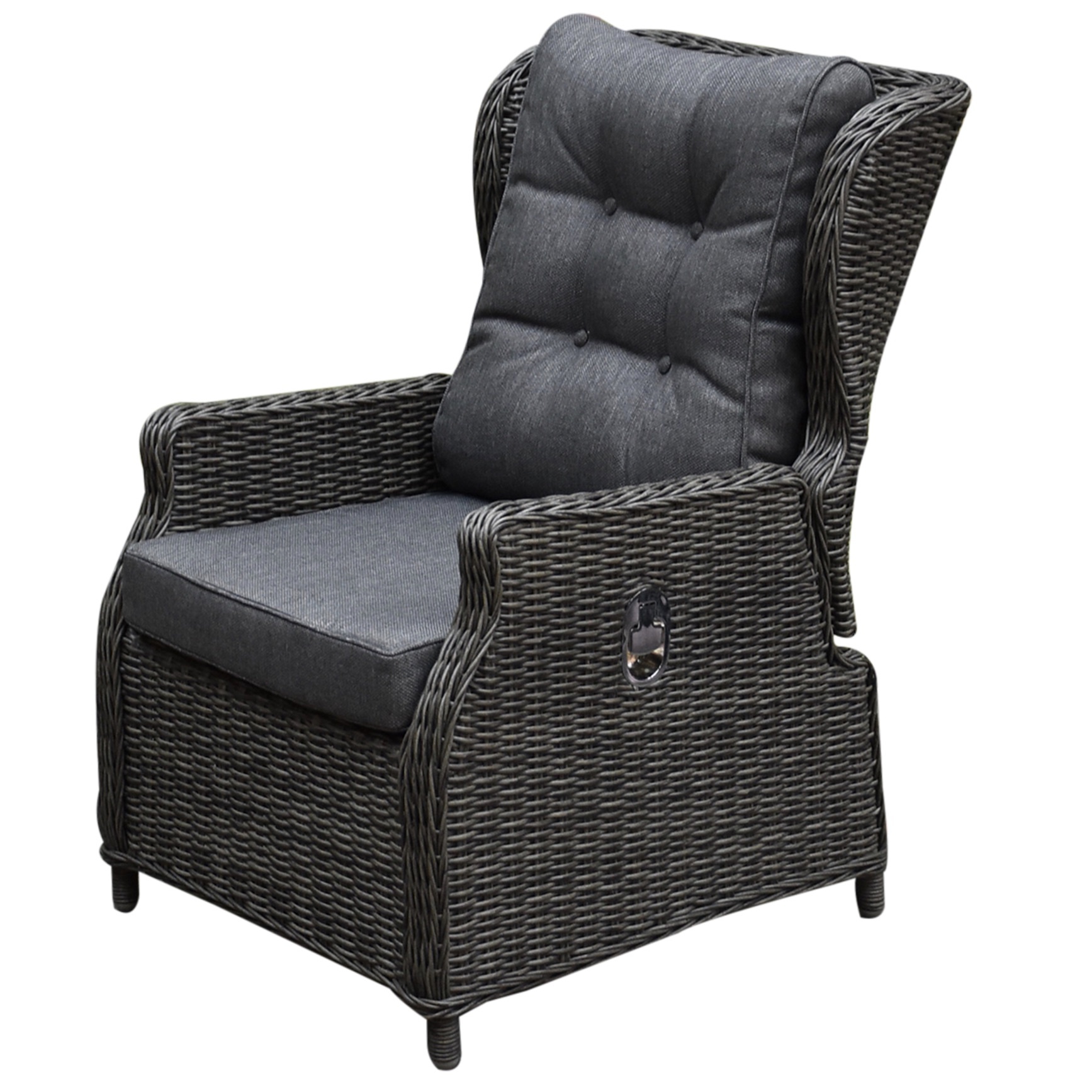 AVH-Collectie Ibiza premium lounge tuinstoel verstelbaar antraciet