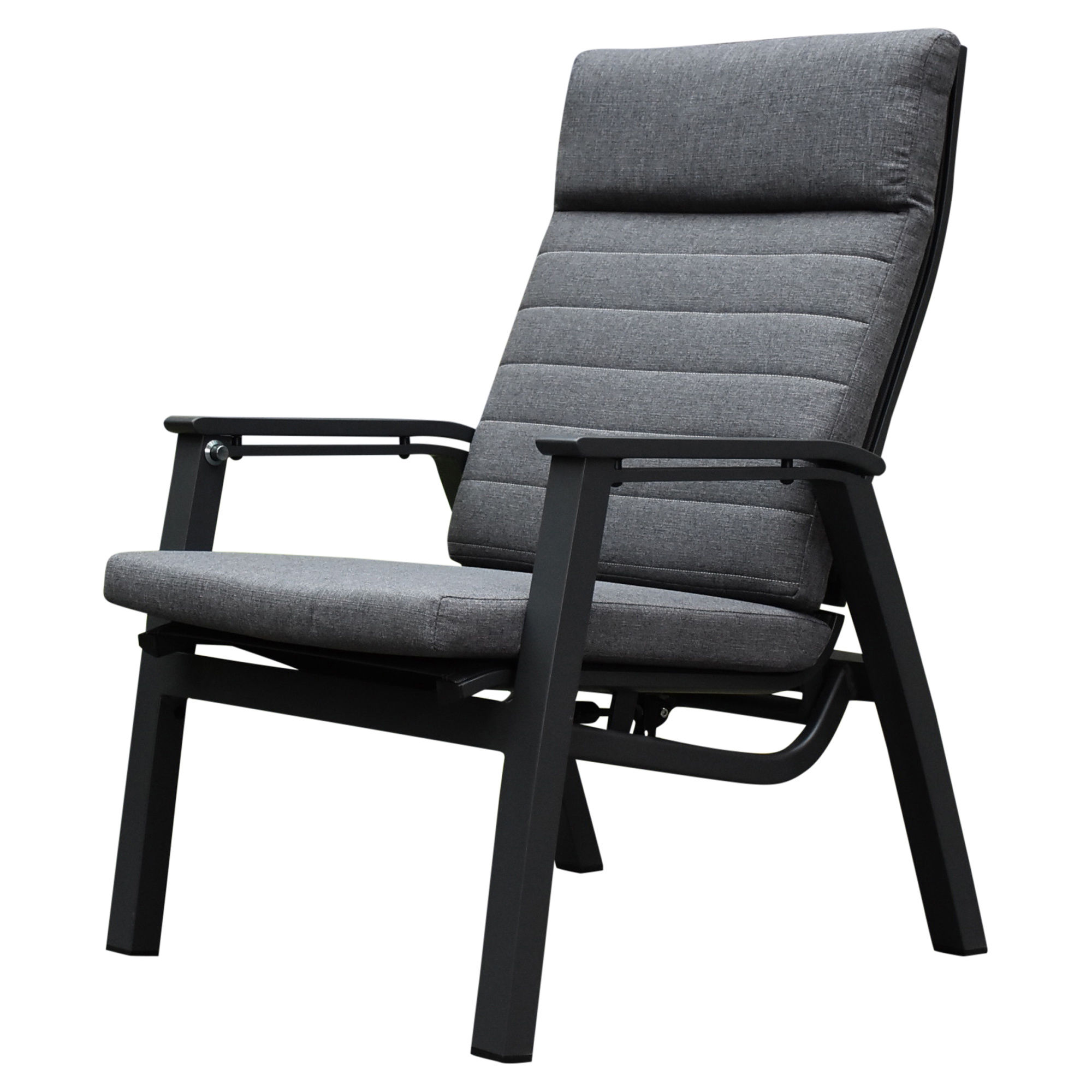 AVH-Collectie Monaco lounge tuinstoel verstelbaar aluminium antraciet