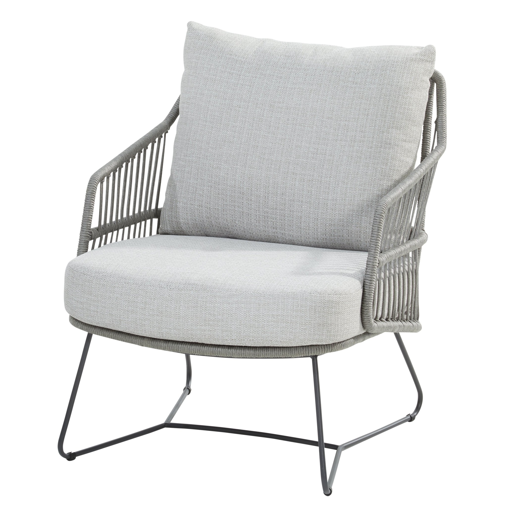 4 Seasons Outdoor Cempre lounge tuinstoel antraciet zilvergrijs 4-Seasons Outdoor