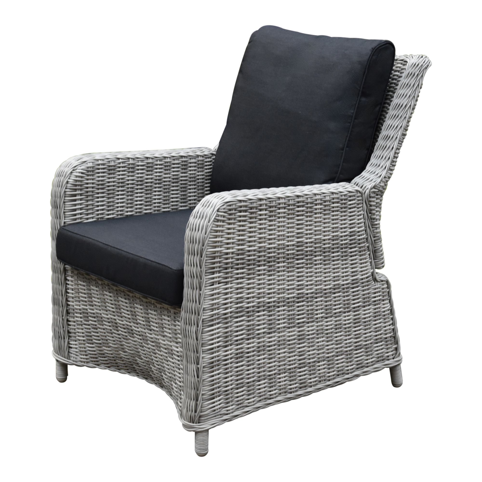 AVH-Collectie Bilbao lounge tuinstoel verstelbaar wit grijs