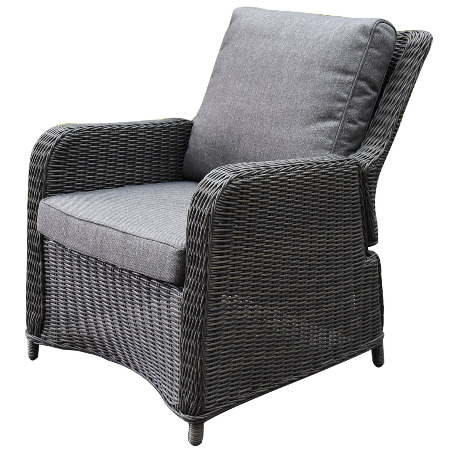 AVH-Collectie Bilbao premium lounge tuinstoel verstelbaar antraciet