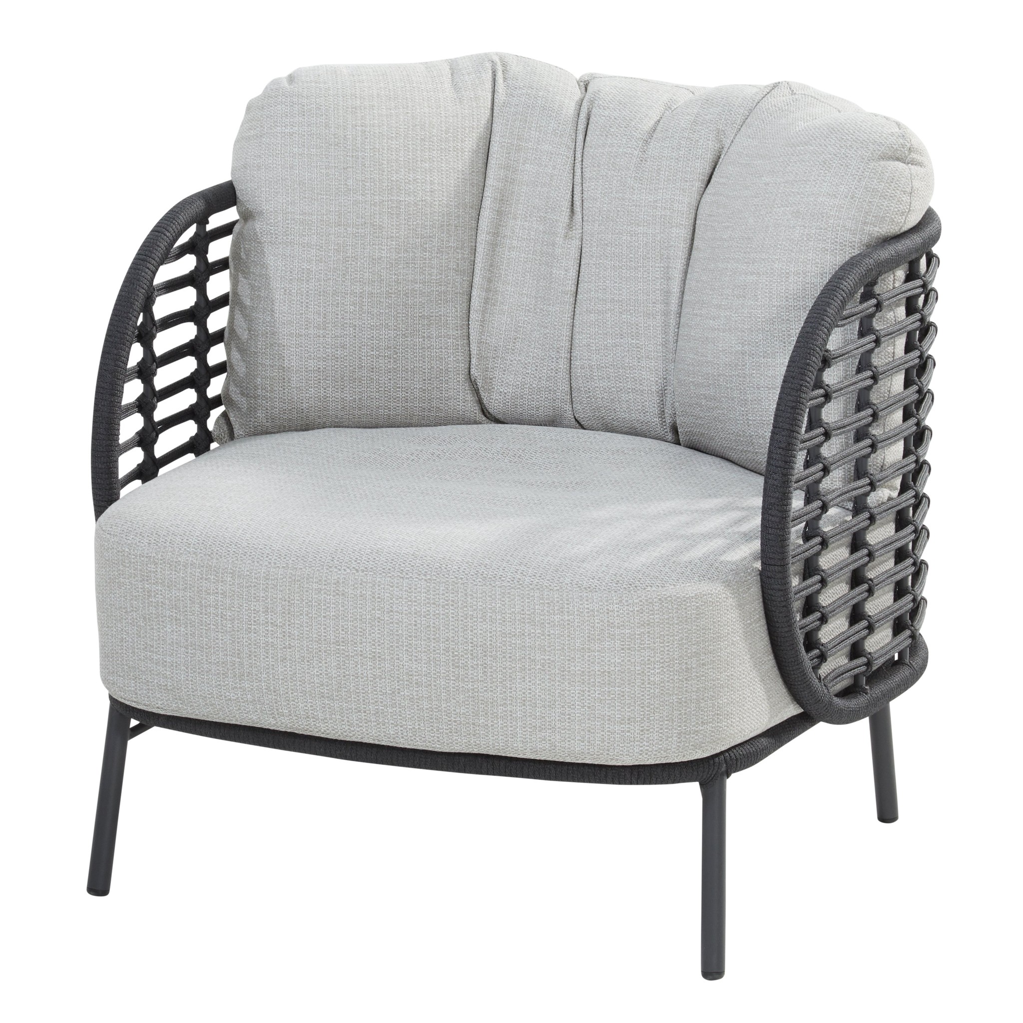 4 Seasons Outdoor Fabrice lounge tuinstoel antraciet 4-Seasons Outdoor
