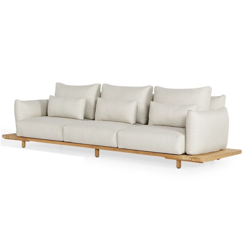 SUNS Bora 3-zits loungebank naturel gravel 