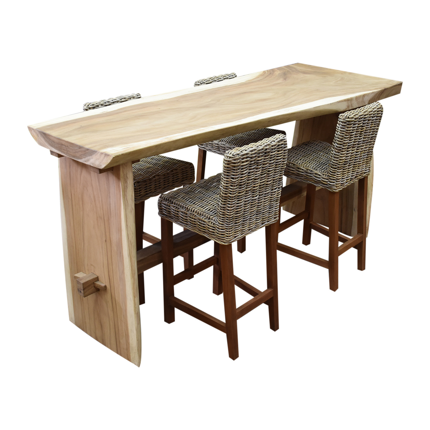 AVH-Collectie Boomstam / Rita bar tuinset 220x70x110 cm 5-delig naturel