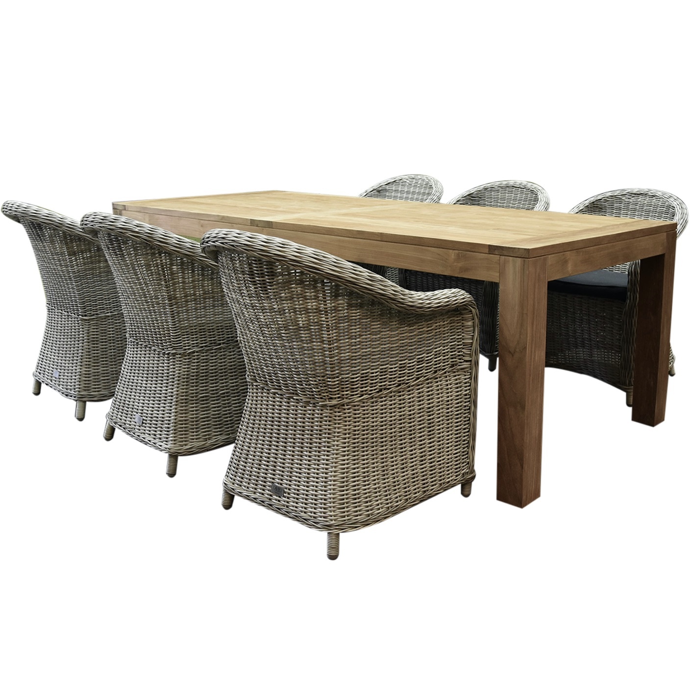AVH-Collectie Chester Krista dining tuinset 240x100xH77,5 cm wit
