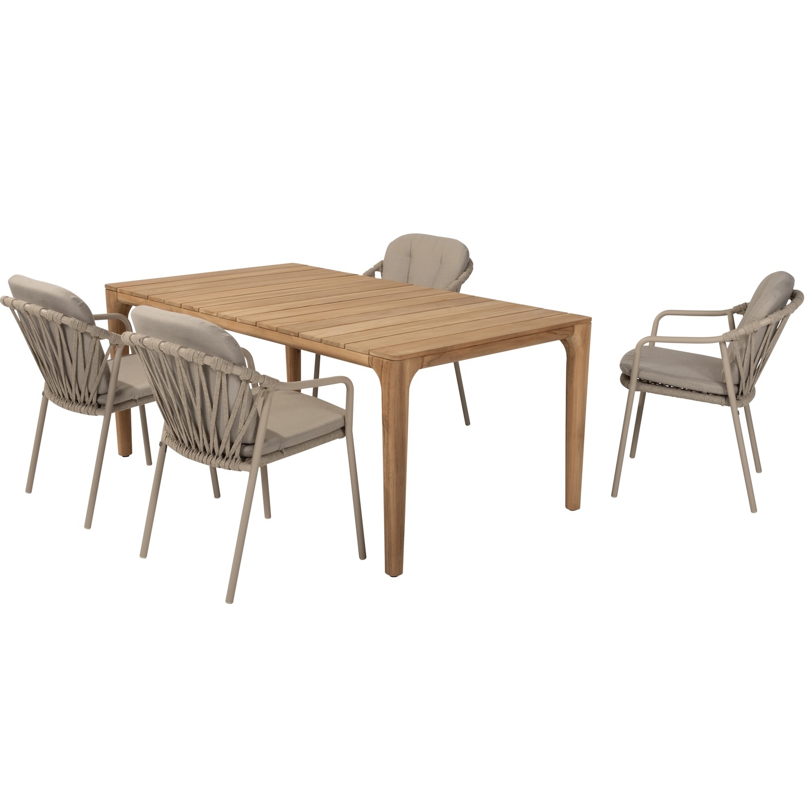 Taste 4SO Manitoba Liam dining tuinset 180x100xH75 cm 5 delig teak 