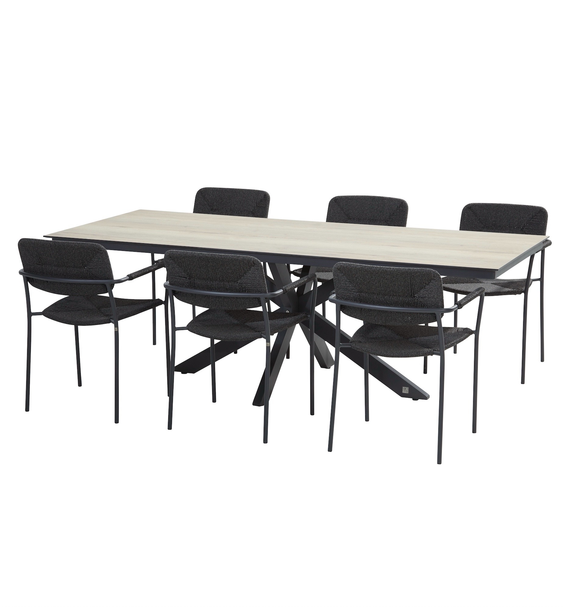 4 Seasons Outdoor Bora Minerva dining tuinset 220x95xH75 cm 7 delig 