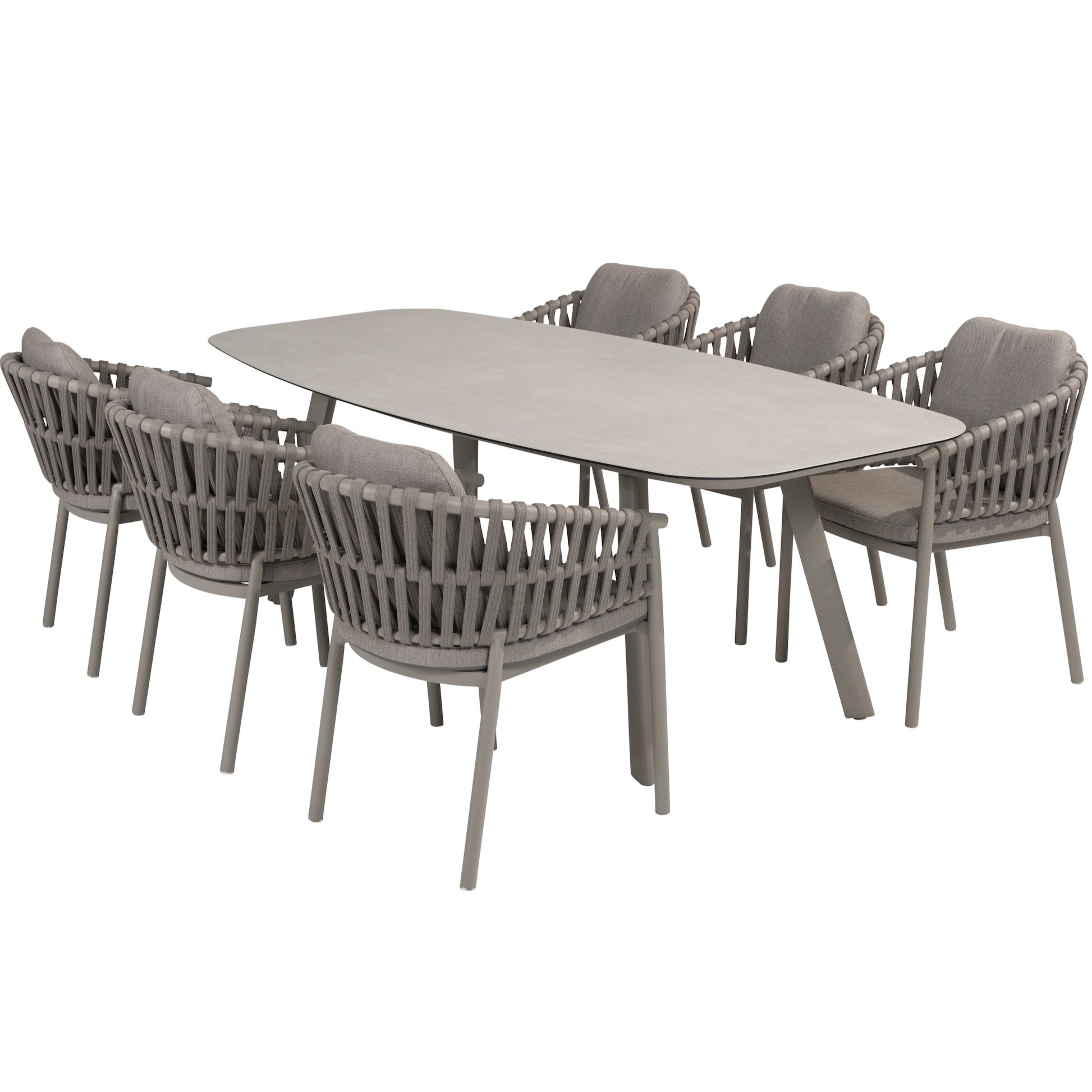 Taste 4SO Catalana Manolo dining tuinset keramiek 240x103 cm 7 delig cloud 