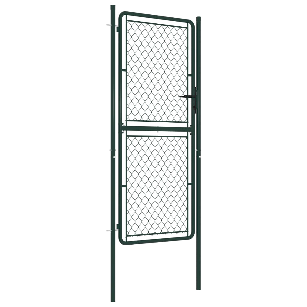 vidaXL Poort 100x200 cm staal groen