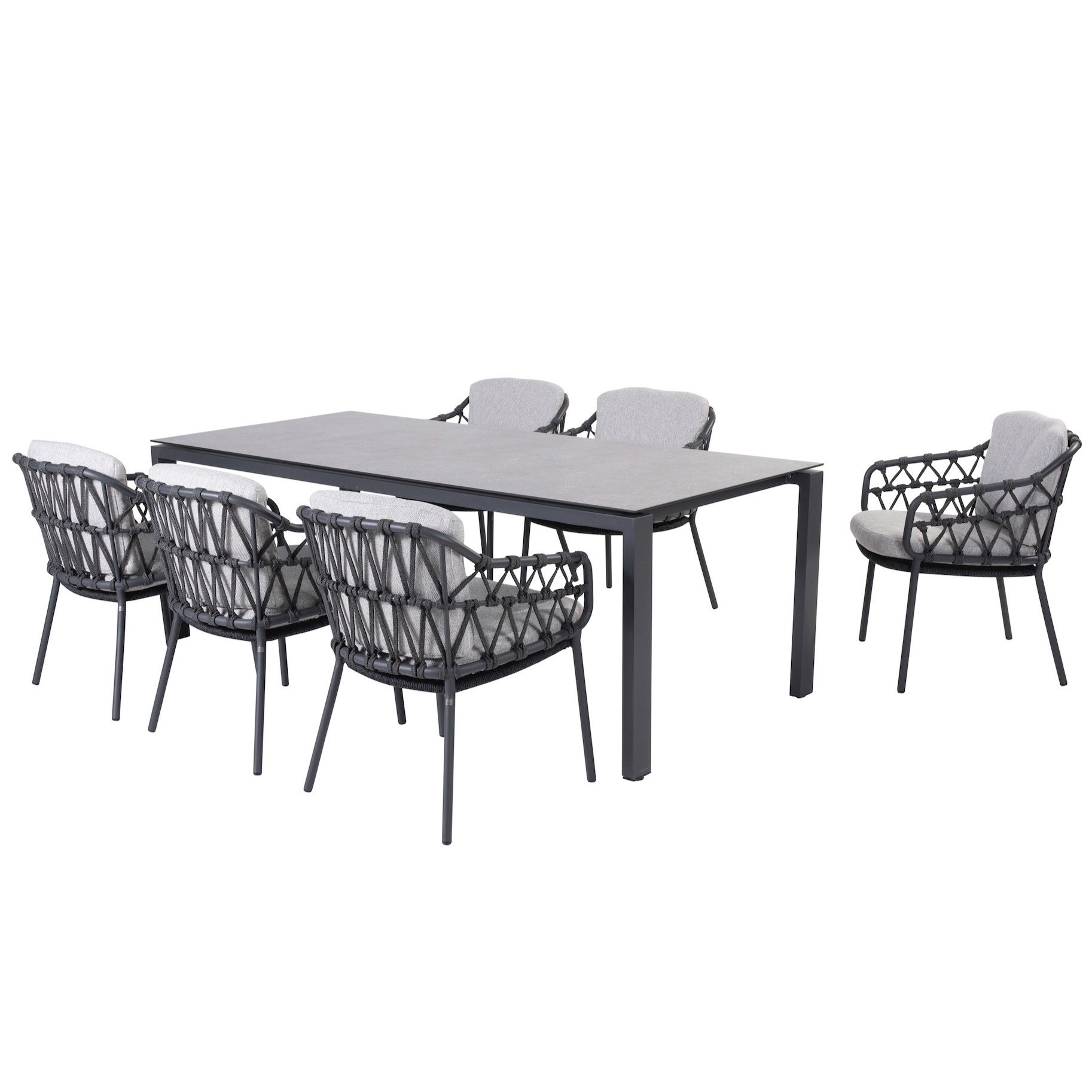 4 Seasons Outdoor Goa Calpi dining tuinset 7 delig 220x95xH75cm HPL 