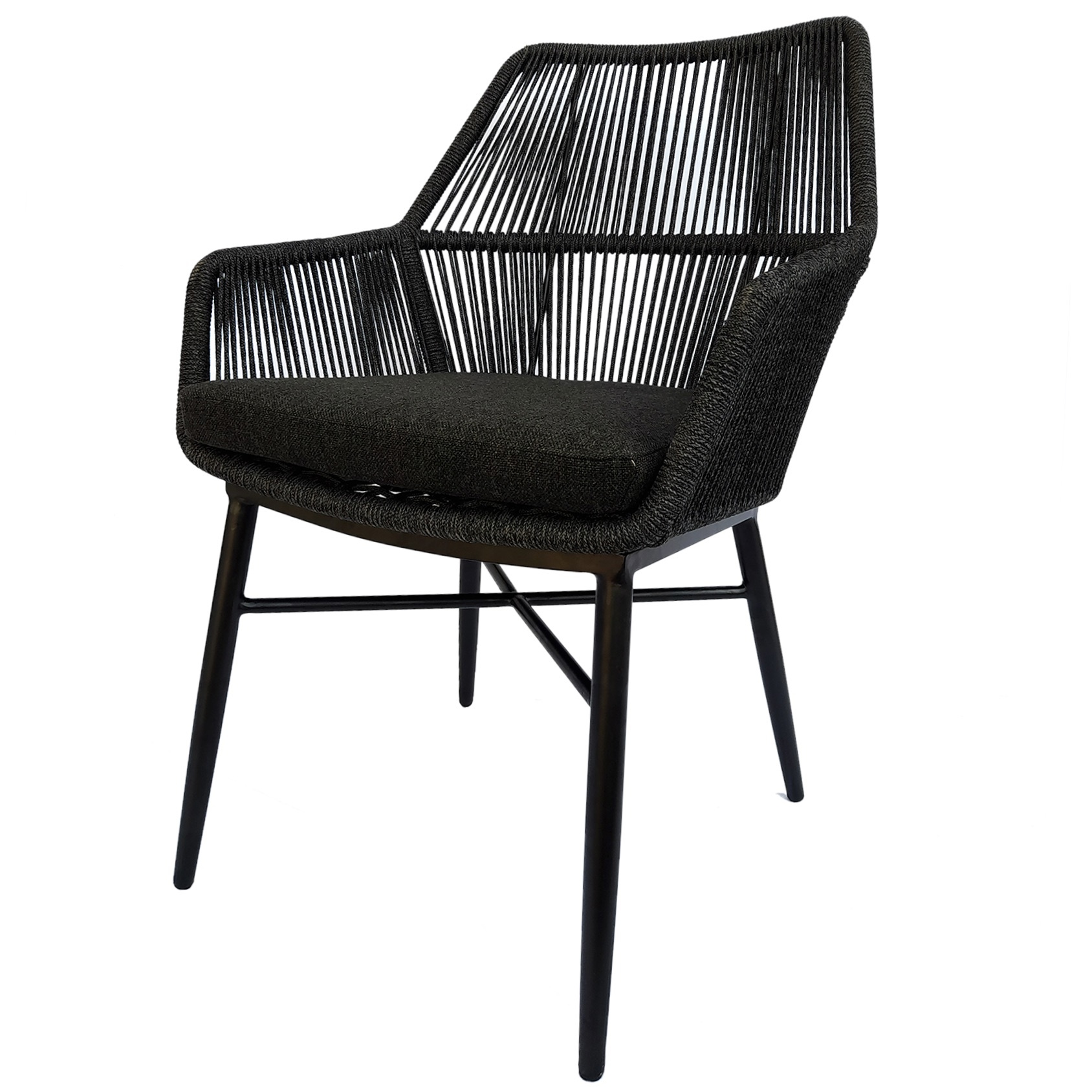 AVH-Collectie Chianti dining tuinstoel zwart rope
