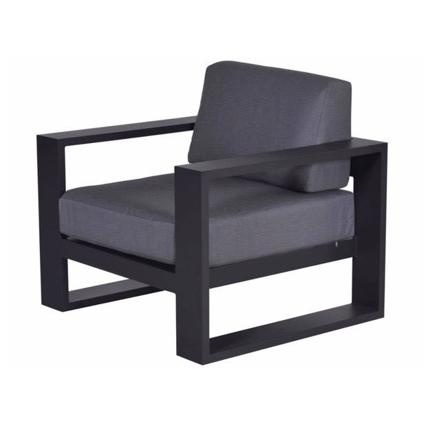 Garden Impressions Cube lounge tuinstoel aluminium antraciet
