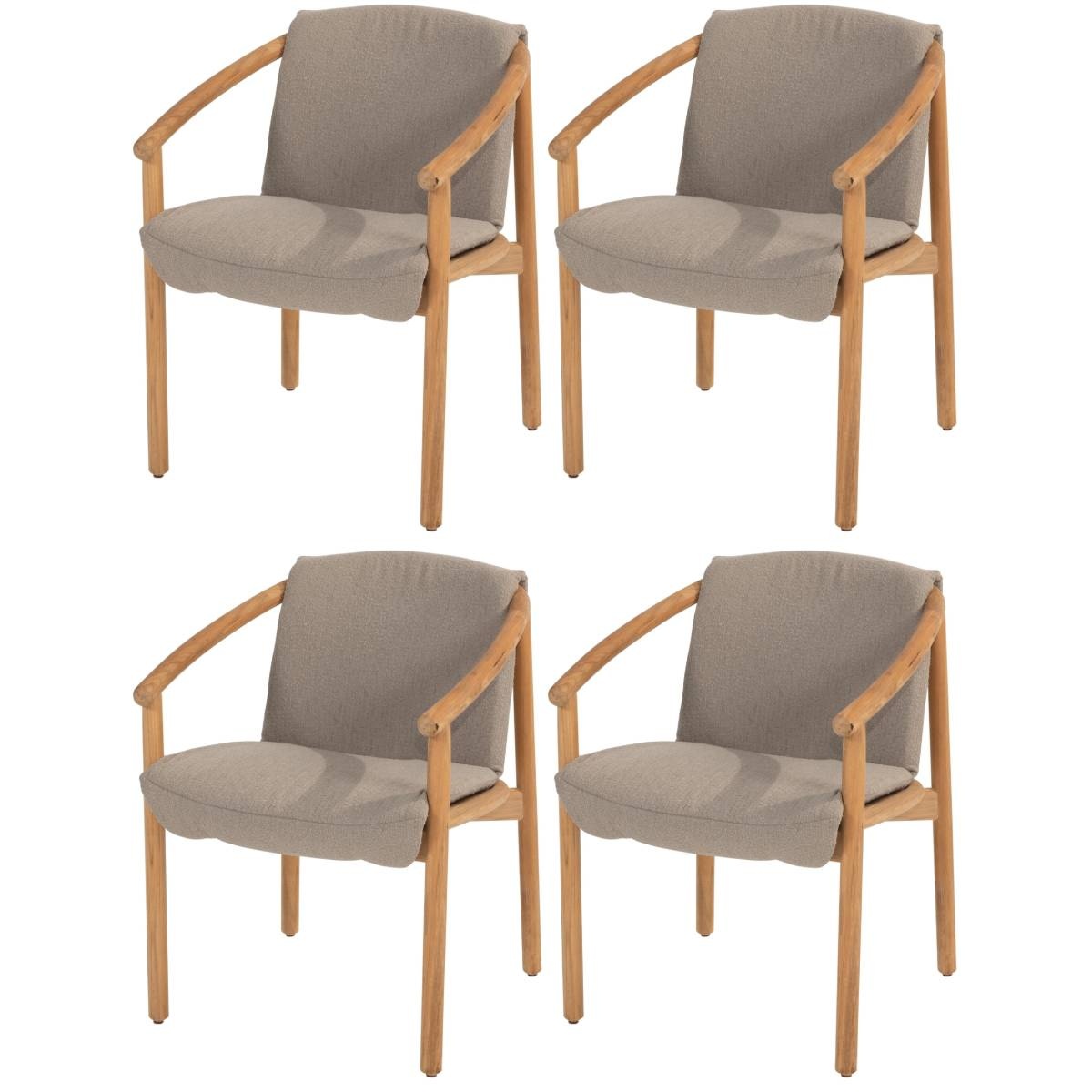4 Seasons Outdoor Tess dining tuinstoel teak  set van 4